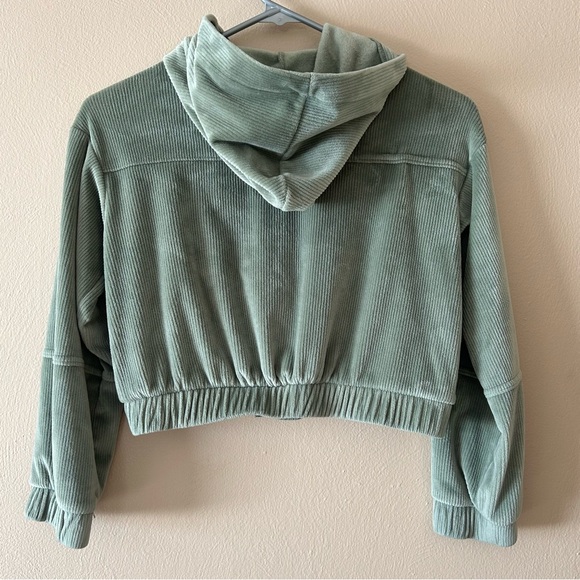 SO Cozy Green Corduroy Bomber Jacket - Picture 5 of 6